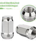 Chrome Golf Cart Lug Nuts Set 16 For EZGO And Club Car, 1/2-20 Thread, showing heat-treated and cold-forged alloy steel