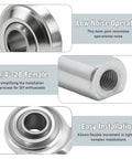 CF4 1/4 Inch Bore Rod End Bearing 1/4-28 Female Thread Right Hand Heim Joint With Jam Nuts 2 Pack Heavy Duty Precision Machined Low Friction Ideal For Hydraulic Cylinders And Industrial Machinery showing 1/4-28 female thread
