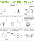 Installation instructions for Dusk To Dawn Outdoor 100W LED Flood Light with Knuckle Mount and Wall Plate.