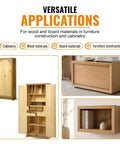 Image showcasing versatile applications of Dead Simple #20 Slide In Plastic Biscuit Connectors for cabinet construction.