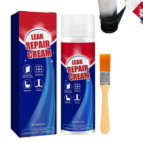 Waterproof Roof Sealant Liquid 100mL Quick Dry Instant Leak Repair shown with brush and packaging