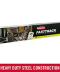 Box of 32 Inch FastTrack Garage Rail With All In One Hook Kit Black Heavy Duty Tool Organizer For Home Garage Shed Garden