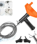 Badass 33 Foot Drain Snake Auger For Stubborn Hair And Grease Blockages Heavy Duty Coiled Cable Plumbing Tool with ergonomic handle.