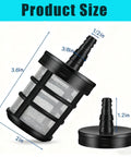 Product size of 5 Pack Stainless Steel Hose Filter With Double Layer Garden Strainer For Three Eighths And One Half Inch Barb Fittings