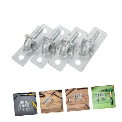 Set Of Four Heavy Duty Wall Mount Fence Gate Hinges Built Tough As Nails For Smooth Gate Action With Reliable Half Inch Hole Plates.