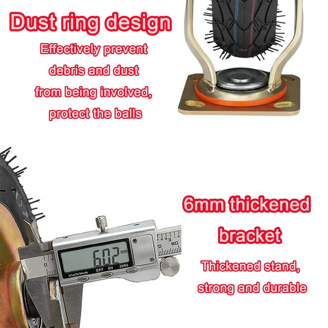 Heavy Duty Industrial Casters, Four Piece Replacement Kit with dust ring design and 6mm thickened bracket for durability.