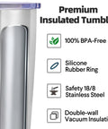 Top Shelf 20 Oz Stainless Steel Tumbler Bulk 12 Pack Double Wall Vacuum Insulated Travel Coffee Mug features BPA-free materials.