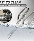 Heavy Duty Kitchen Shears Set For All Purpose Cutting And Food Prep Ultra Sharp Meat Scissors For Poultry Herbs And More Game Changer For Spatchcocking A Turkey And Holiday Cooking Durable Kitchen Tool Gift Ready. dishwasher-safe stainless steel kitchen shears in water