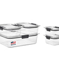 Crystal Clear Food Storage Containers Set Of 5 For Meal Prep And Leftovers No-Brainer, BPA-Free Tritan Lids, various sizes