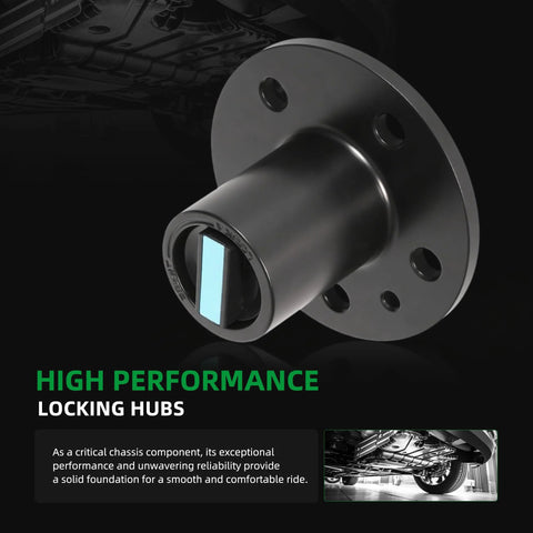 Locking Hubs 4WD Front 27 Spline Replacement For Ford Ranger 1983 1997, Ford Explorer 1991 1994, Mazda Navajo, heavy-duty front view