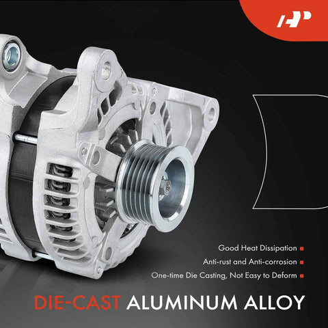 Drop-In 160A 12V Clockwise Alternator Replacement with 6-Groove Pulley for Jeep Commander 2006, Grand Cherokee 2005-2006