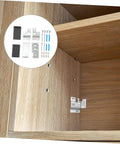 Rock Hard Metal Corner Brackets For Cabinet And Cupboard Wall Mounting Deliver Zero Hassle Structural Reinforcement With A Slick Iron Finish, installed in wooden cabinet interior.
