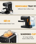 Espresso Machine With 20 Bar Pressure And Touchscreen Control For Home Use Fast Heat Up Coffee Maker With Steam Milk Frother
