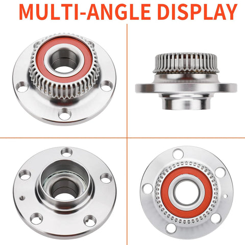 Pair Rear Wheel Hub And Bearing Assembly For Audi TT 2000-2006 And VW Beetle 1998-2010 Golf Jetta 1999-2005 5 Lug 2x4 With ABS