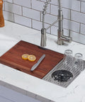 Undermount Bar Sink For Small Kitchens 10 By 18 Inch Gunmetal Black Stainless Steel Wet Prep Sink with grid and drain