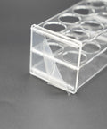 Clear Acrylic Test Tube Rack With Eight Wells For 50 Milliliter Centrifuge Tubes, 30 Millimeter Hole Diameter, Transparent Three Layer Design