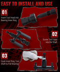 Steps for using Motorcycle Wheel Bearing Puller Set For Blind Hole Removal 8 To 25 Mm Inner Bearings, 10 Piece Tool Kit