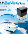 12V Marine Hydraulic Power Unit With Two Solenoid Valves Replacement Part For Bennett Marine Systems