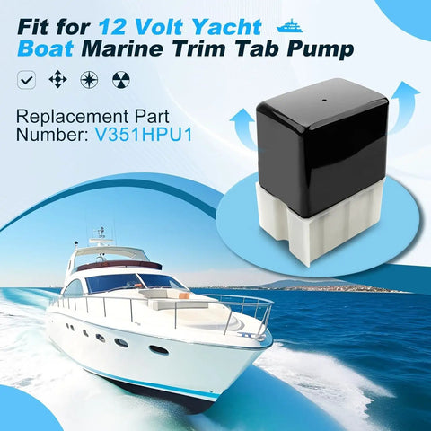 12V Marine Hydraulic Power Unit With Two Solenoid Valves Replacement Part For Bennett Marine Systems