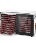 Built Different Dual Zone Food Dehydrator With 20 Spacious Trays And 1300 Watts for drying beef jerky in multiple stainless racks.