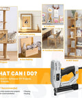 Image showcasing Badass Heavy Duty 2 In 1 Electric Nail Gun 18 Gauge Brad Nailer And Corded Stapler for DIY projects.