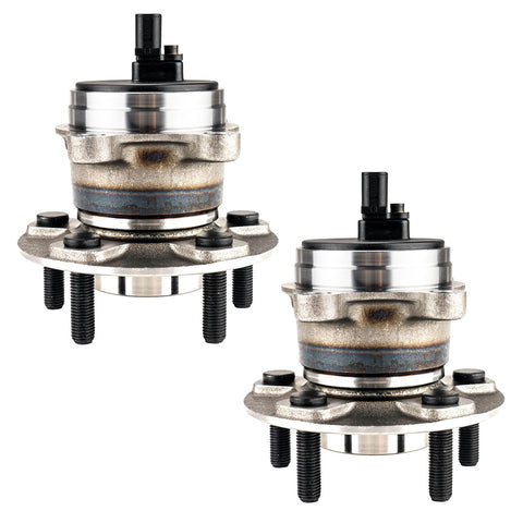 Rear Wheel Bearing And Hub Assembly 512466 Pair For Ford Focus 2012 2018 5 Lug ABS Compatible With 2.0T Engine Premium Replacement Kit