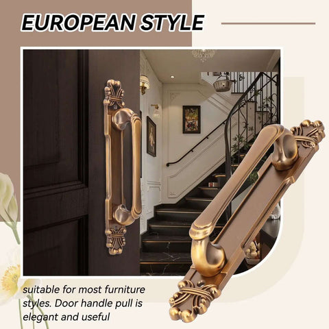 European Style Antique Door Handle Zinc Alloy Barn Door Pull for cabinets and wardrobes, bronze finish, vintage decor