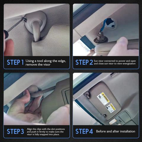Installation steps for Honda CRV Sun Visor Driver Side With Lighted Mirror Gray Replacement Fits 2017-2022