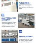 Automatic Toilet Paper Rewinder Machine Heavy Duty Tissue Production Line showcasing PLC control panel and operational controls.
