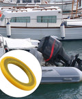 Six Pack Gearcase Drain Plug Seal Washer Gaskets For Mercury Outboard Motors 6 Pcs Rubber Iron Construction Marine Grade Seals For Leak Free Fit And Easy Replacement yellow rubber iron washer on boat
