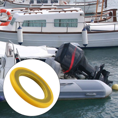 Six Pack Gearcase Drain Plug Seal Washer Gaskets For Mercury Outboard Motors 6 Pcs Rubber Iron Construction Marine Grade Seals For Leak Free Fit And Easy Replacement yellow rubber iron washer on boat