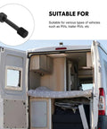 Van interior with Pro Grade Heavy Duty Hydraulic Knockout Punch Kit With Draw Rod Lock Cap, suitable for RV modifications