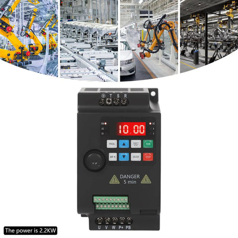 Plug-And-Play High-Performance Variable Frequency Drive 2.2kW VFD with Vector Control for CNC Spindle Eight-Protection System