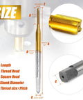 2 Piece M1.4 X 0.3mm Thread Taps Set Pro Grade Must Have M2 HSS Right Hand Tap Titanium Plated For Precision Milling