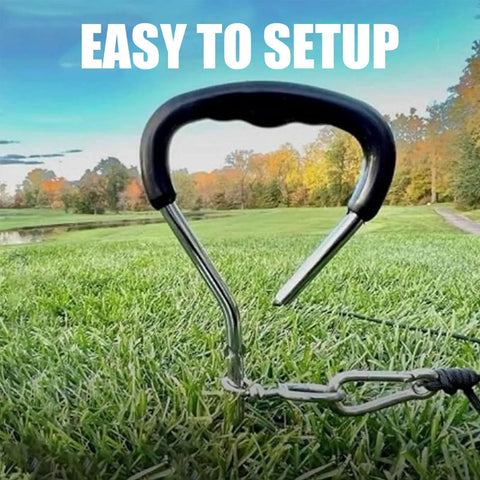 Easy setup for Real Golf Ball Swing Trainer With Swing Correction Armband For Backyard And Driving Range, Authentic Feel And Sound Using Real Balls