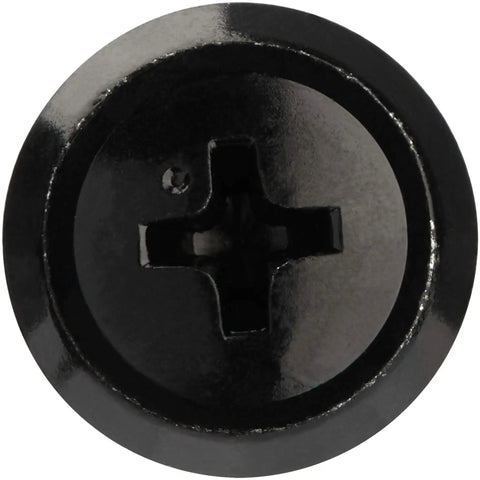 Black 10-32 screw from 50 Pack 10-32 Screws And Cage Nuts Rack Mount Kit With Tool Built Tough And Ready To Roll For Standard 19 Inch Server Racks And Cabinets.