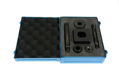 Double D Punch Die Set 1-3-8 By 1-1-8 Inch Knockout Hole Kit with foam-lined case and steel dies for electricians