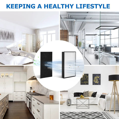 Two Pack A2 HEPA Replacement Filters For Room A2 Air Purifier Includes Two Carbon Pre Filters, Compatible With FAP-C02-A2 FAP-C03-A2