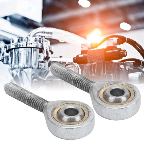 Beefy Galvanized Joint Bearing For Mechanical Linkage, Male Rod End With Left Thread, SAL6T K, 6mm Bore, Self Lubricating, Heavy Duty 4.4kN Dynamic Load And Solid Static Load For Repair Tasks, shown pair