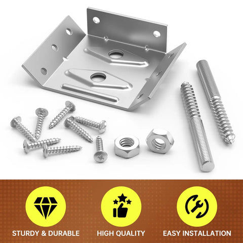 Solid As A Rock 12 Piece Surface Mount Corner Brackets For Heavy Duty Table Apron Reinforcement And Sturdy Wood Leg Fixes That Make Diy Furniture Repairs Total Game Changers With No Sweat Installation