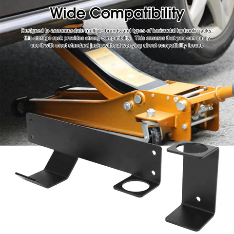 Wall Mounted Jack Stand For Garage And Workshop In Industrial Grade Steel, Heavy Duty Car Jack Holder With Reinforced Hook And Protective Coating