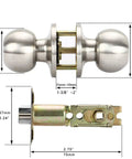 Soft Satin Stainless Steel Door Knob With Lock And Key For Bedroom And Bathroom Entry Doors No Fuss Install In Minutes