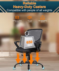 Office chair with Universal 3-Inch Heavy-Duty Chair Casters With Precision Ball Bearings For All Floor Surfaces installed