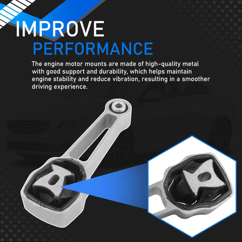 Premium Engine Motor Mount For Volvo XC60 S80 S60 V60 2010 2016 detailed view, high-quality metal, reduces vibration, improves performance.