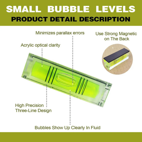 4 Pack Magnetic Mini Bubble Levels Featuring Slick Three Line Vials And Heavy Duty Adhesive Mounting For Drop Dead Accurate 3D Printer And Cnc Leveling That Keeps Your Builds Dead On In The Shop