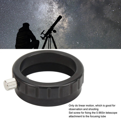M35 To 1.25 Inch Focuser Adapter For Telescopes with smooth focusing, durable aluminum alloy build, no rotation during focus