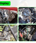 Close-up view of GY6 150cc Carburetor Kit Drop In Replacement For 4 Stroke Engines 125cc 152QMJ 157QMJ installed in vehicle