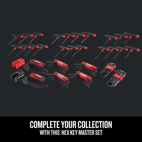 100 Piece Hex Key Master Set With Durable Black Oxide Allen Wrenches, Chamfered Edges, handy storage rack, DIY projects tool