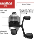 Go-To Micro Spincast Fishing Reel Size 10 With Changeable Right Or Left Retrieve, Built In Bite Alert, Durable All Metal Gears