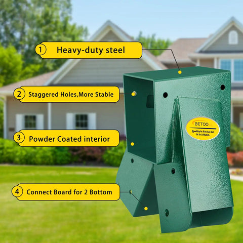 Green Swing Set Brackets Kit With Two A Frame Brackets And One Middle Bracket Heavy Duty Mounting Hardware Included Durable Powder Coated Steel For Porch Yard And Playground
